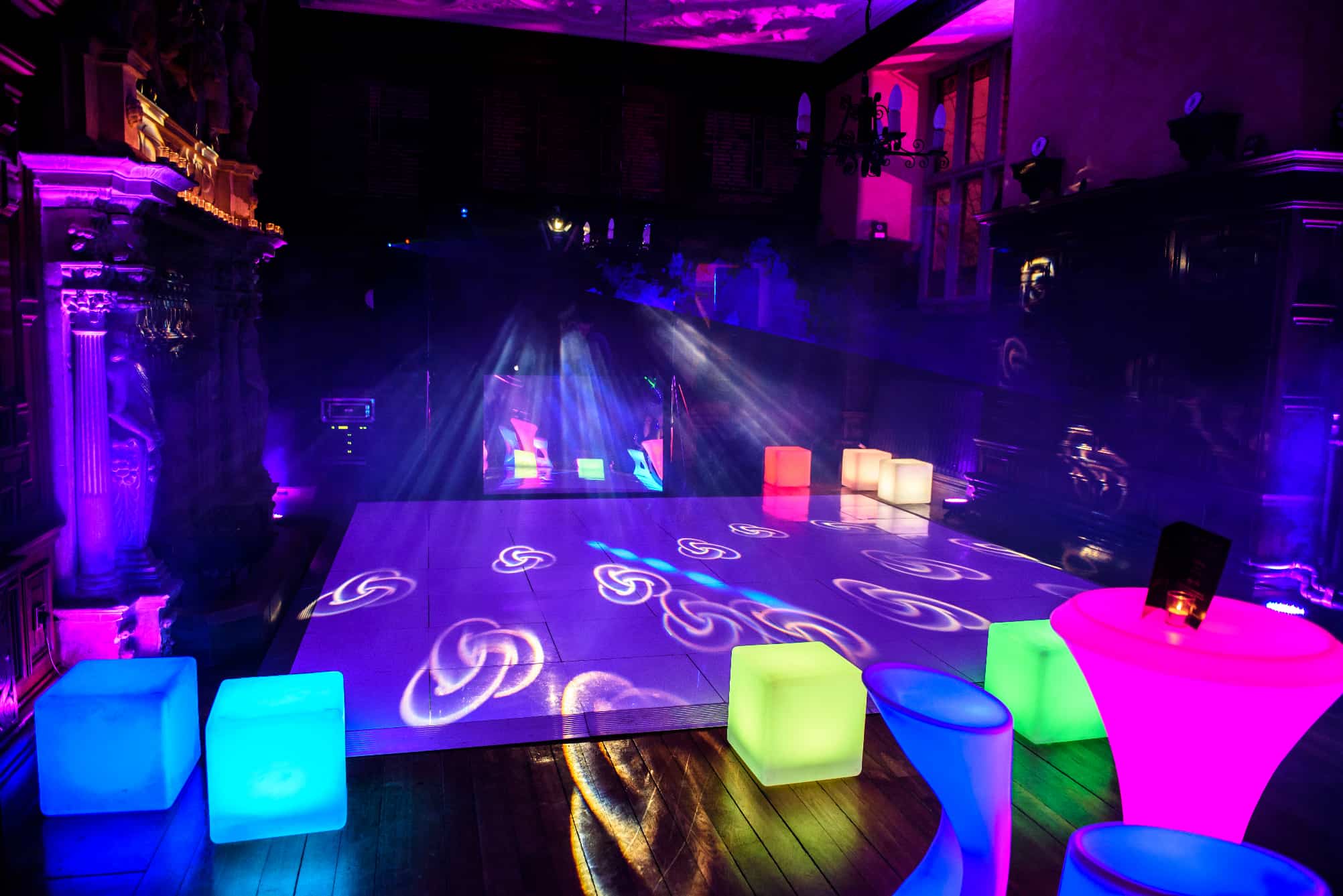 LED furniture and dance floor