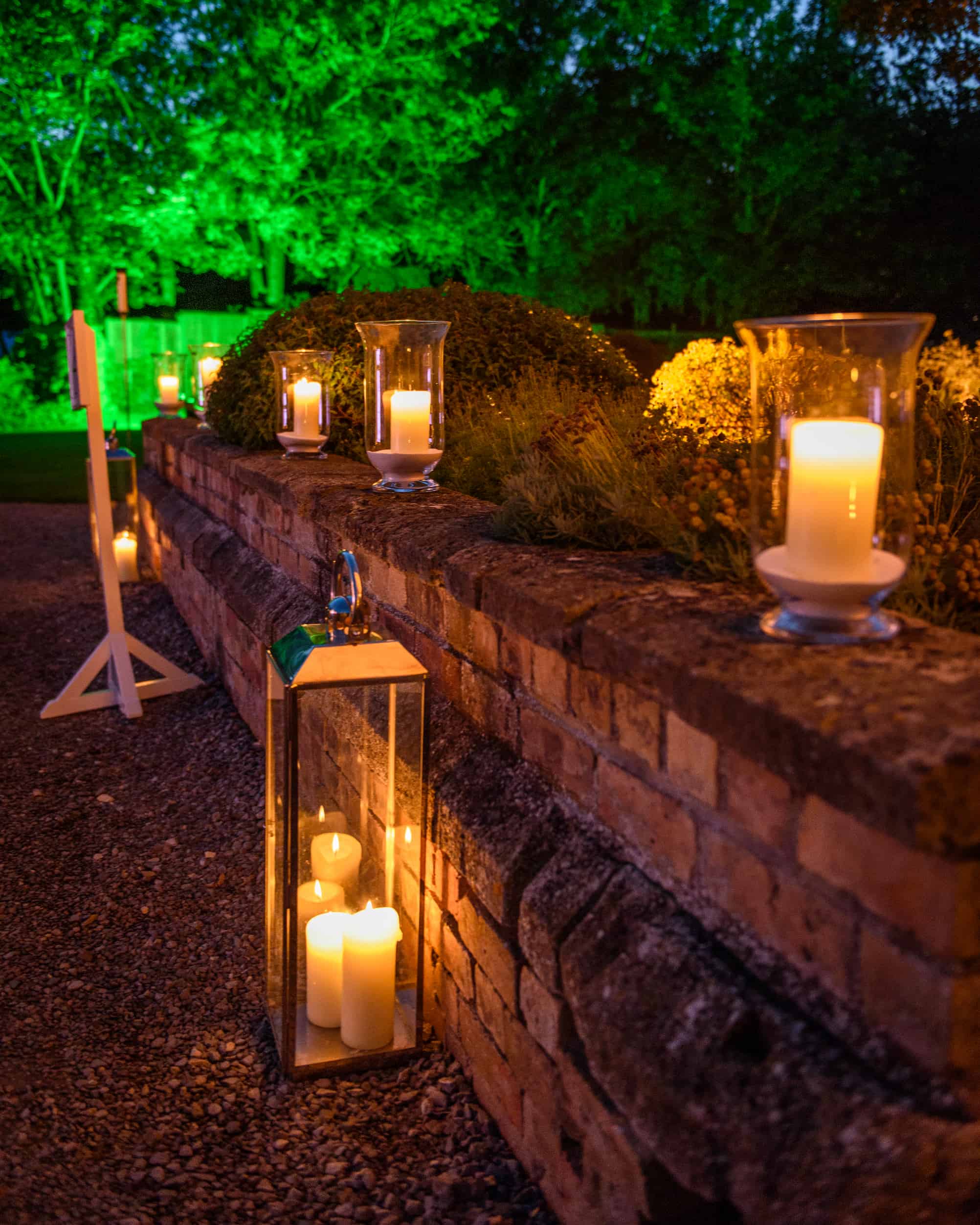 Outdoor candle decor