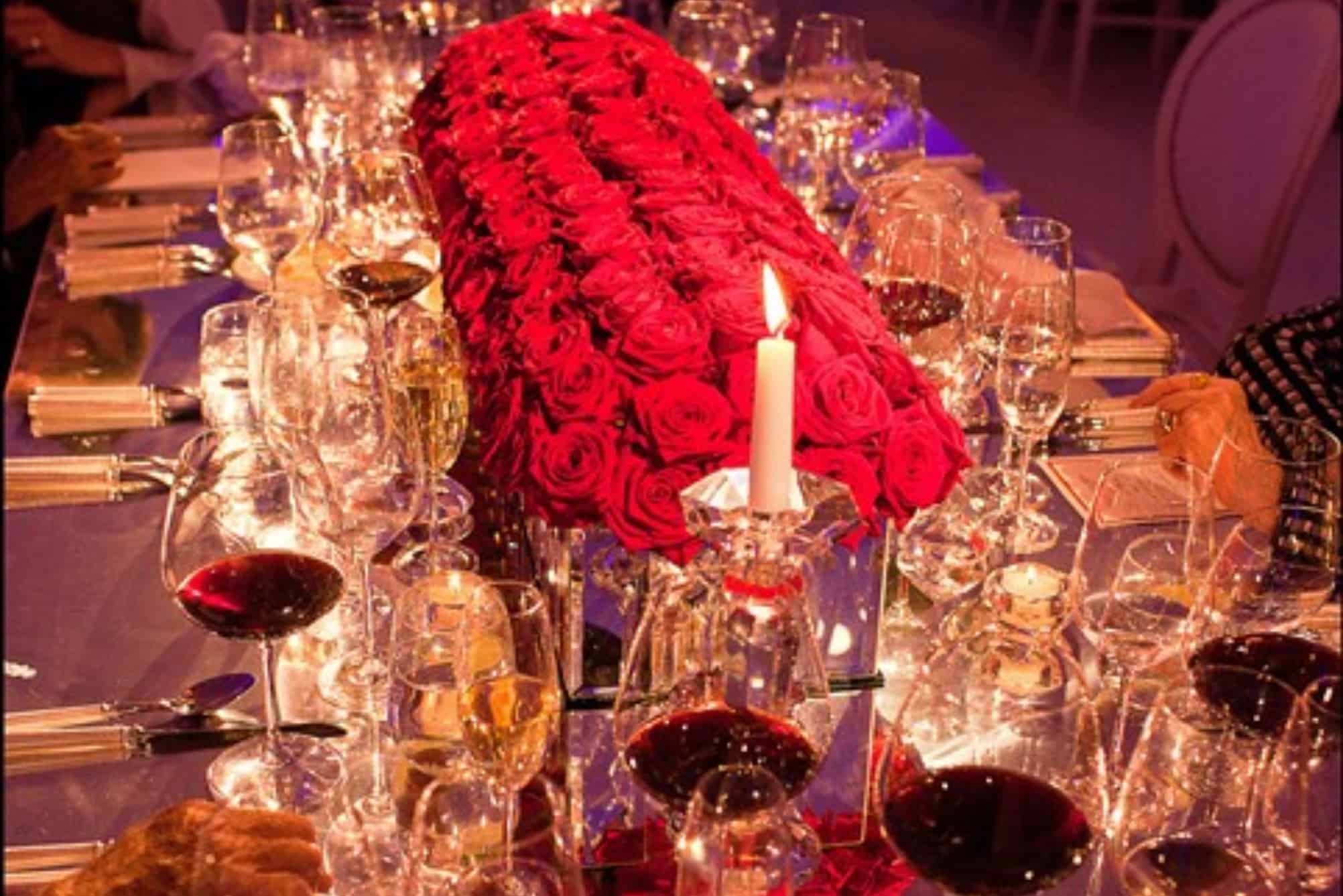 Red rose centerpiece