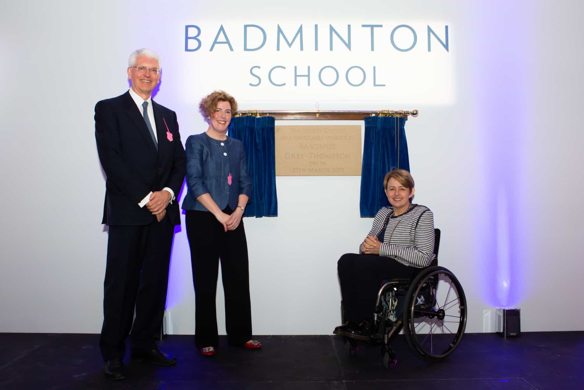 Badminton Hall sports hall opening with Tanni Grey-Thompson