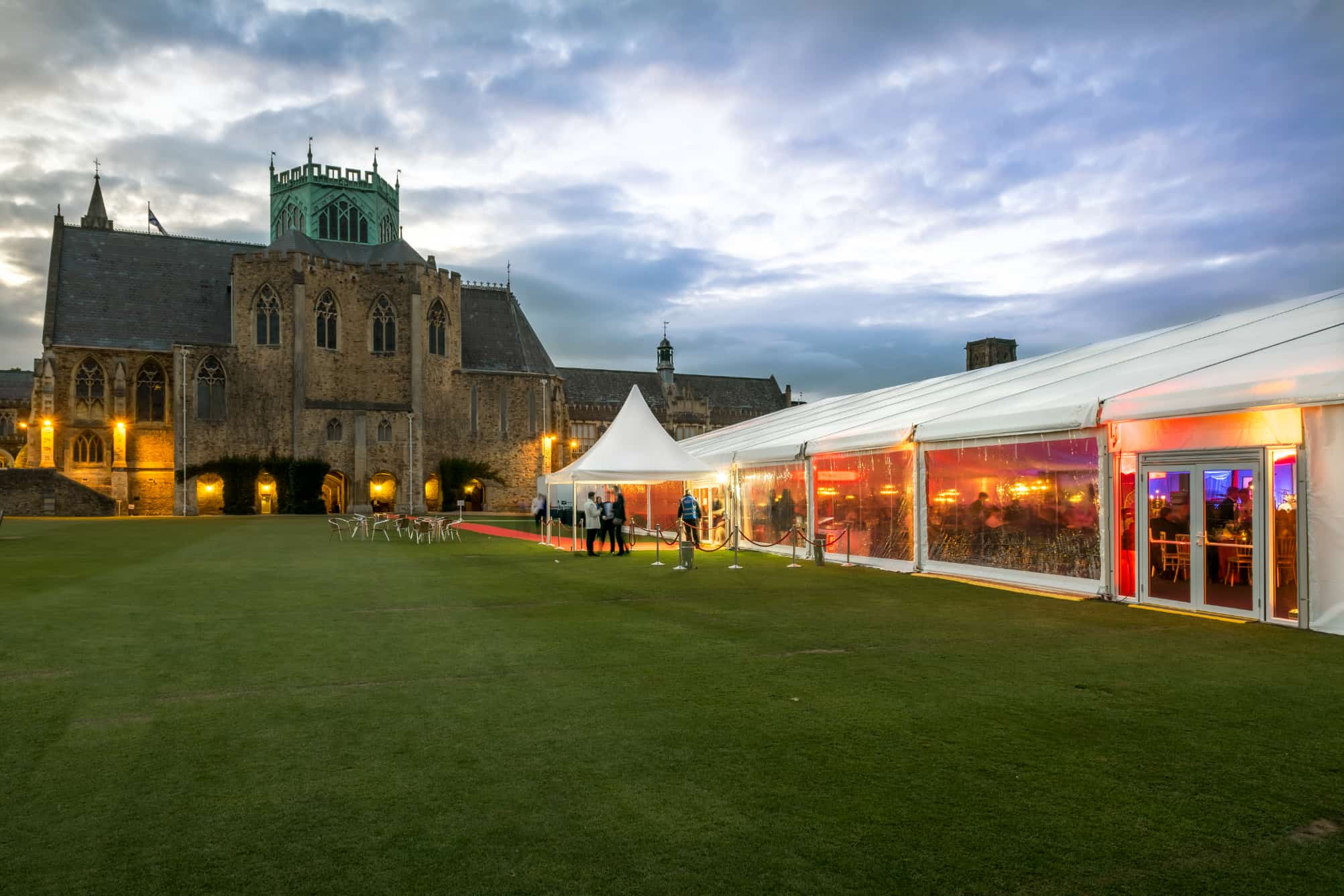 Marquee on the close at Clifton College
