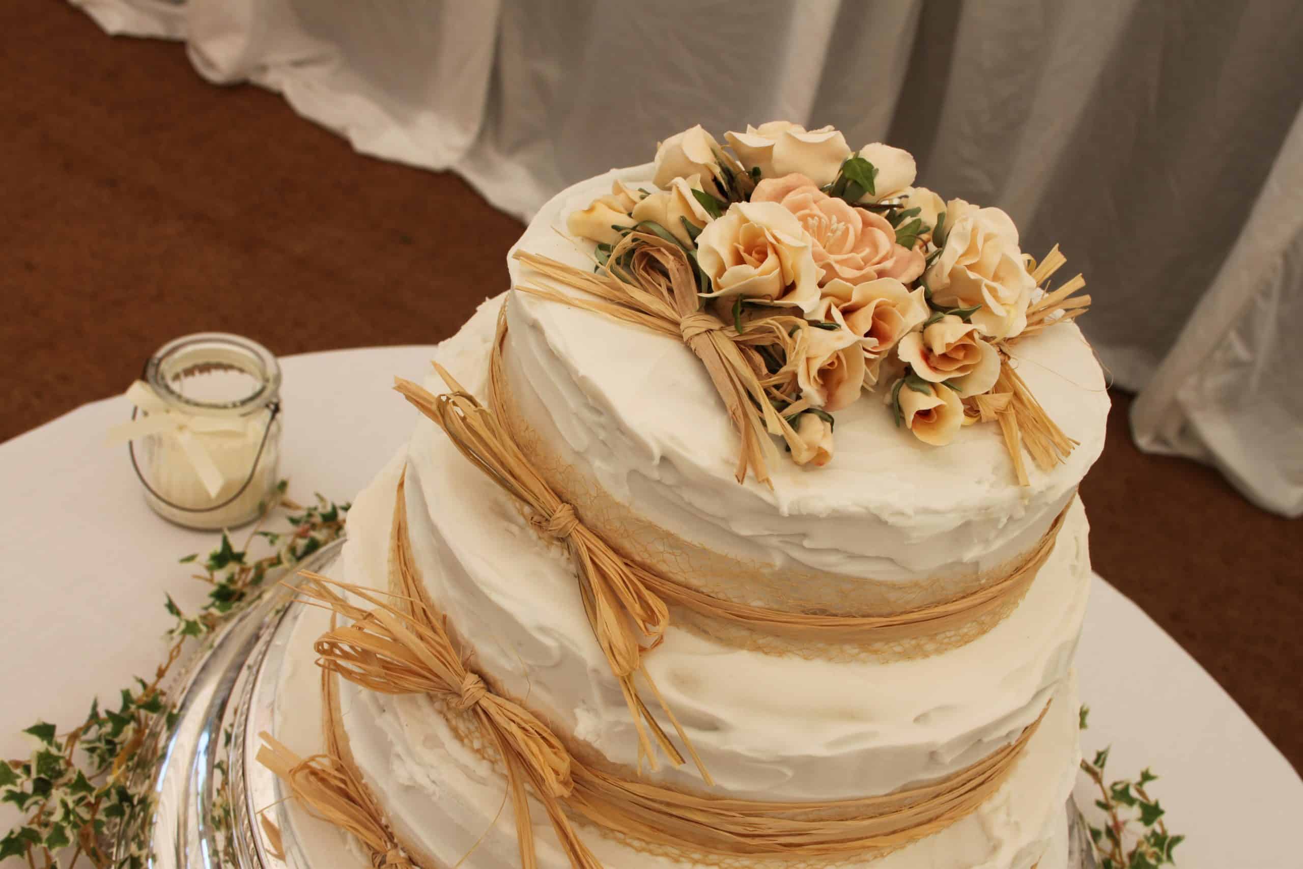 CMC Marquee The Down School Vintage Wedding - buttercream wedding cake