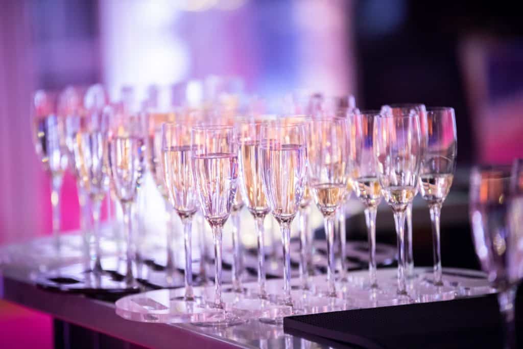 Champagne reception party - event management and design 