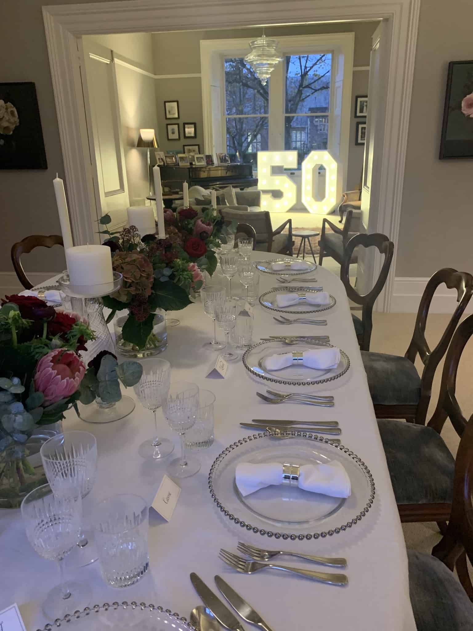 A Special 50th Birthday Dinner Party Celebration